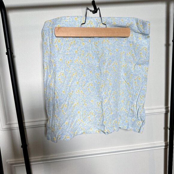 Elodie Skirt Womens Medium Blue Floral Mini A-Line High Rise New Size S - Picture 1 of 5